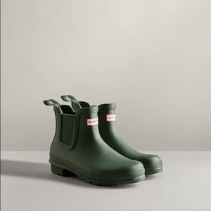 Hunter Green Hunter Chelsea Rain Boots || Size 8